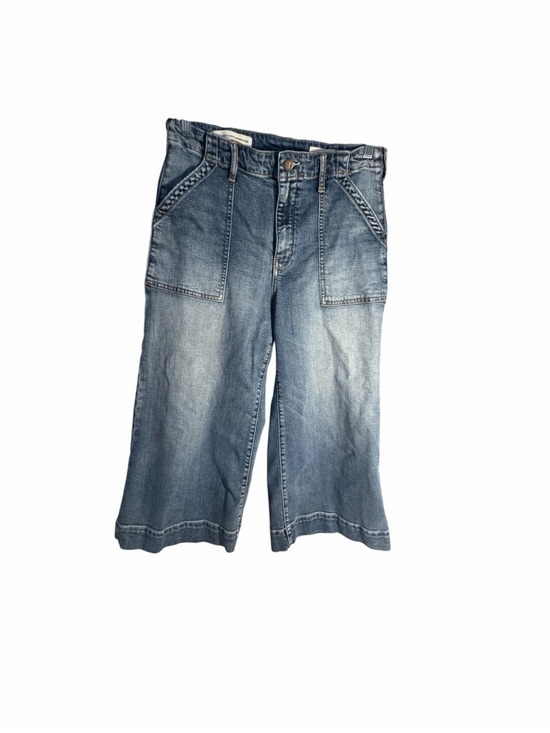 Pilcro and the Letterpress Denim - Pilcro and the Letterpress Utility Patch Pocket Wide-Leg Crop Jeans Sz 31